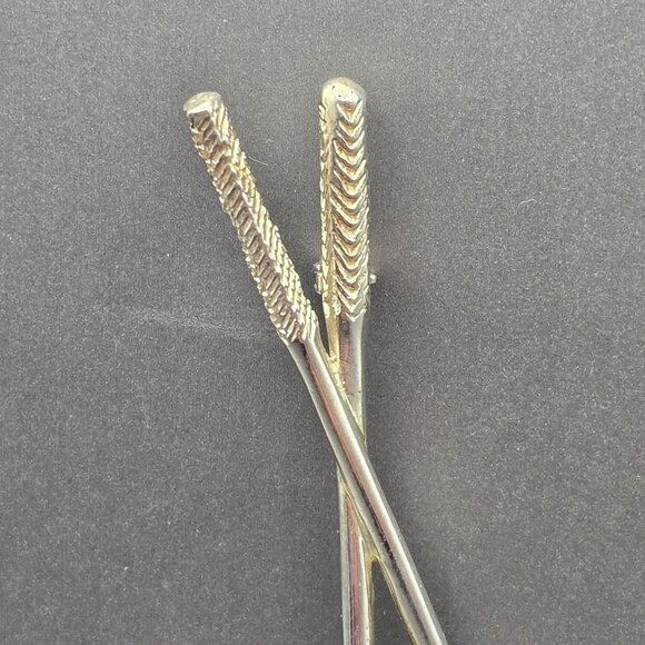 VTG Taxco Sterling Silver Golf Club & Ball Pin Brooch 3.25" TM-80 Mexico 20.65g - Picture 3 of 10